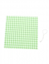 Deckchen 150mm lila/weiss kariert quadratisch, Stoff inkl. Textilschlaufe natur